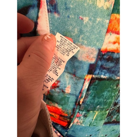 Karen Kane Tank Dress Colorful Color Block Flattering Fit Sleeveless Scuba - Picture 8 of 8